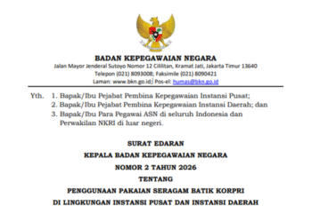 Jadwal pemakaian seragam Korpri